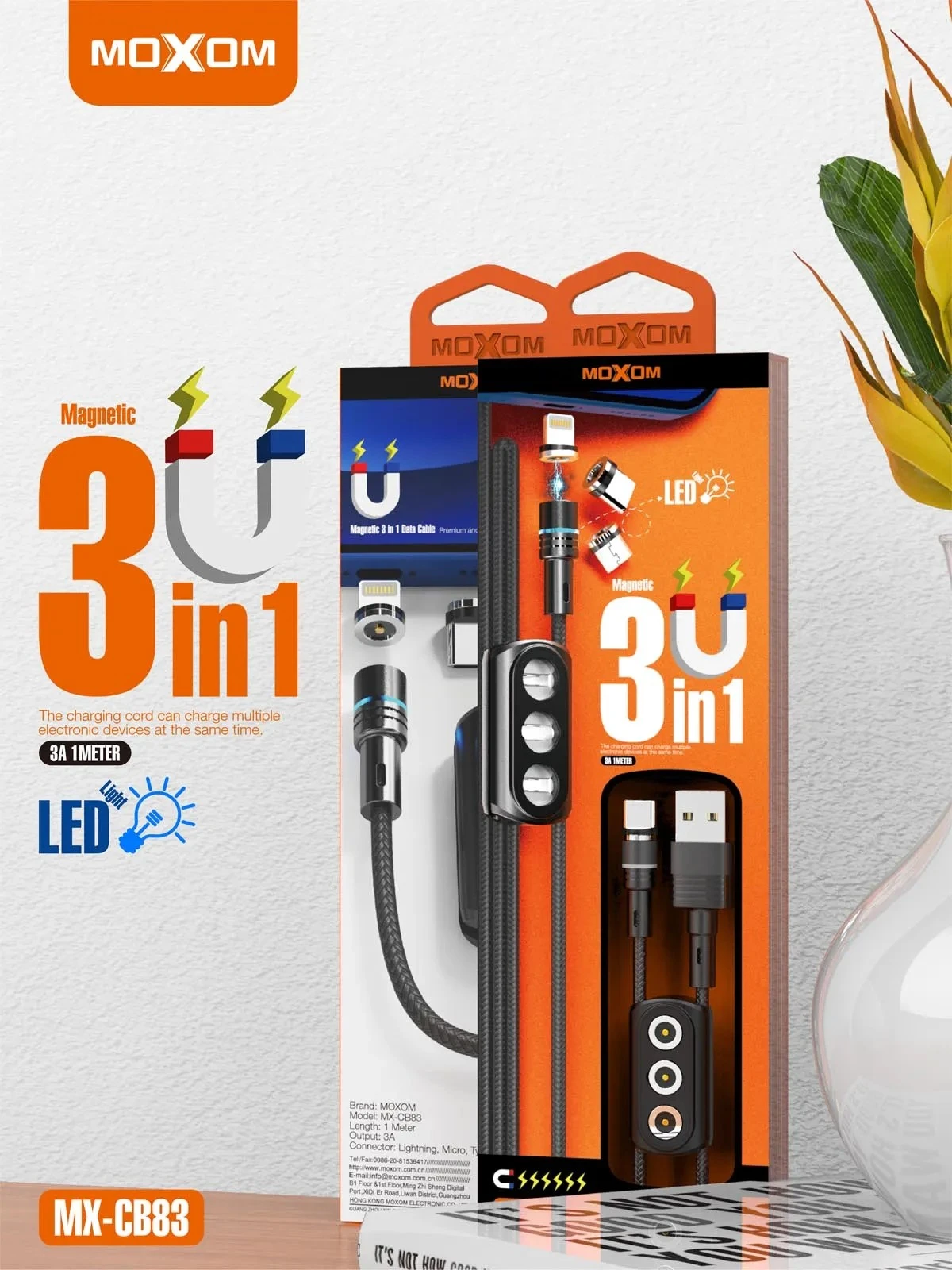 Moxom CB83 3-in-1 Charger Cable